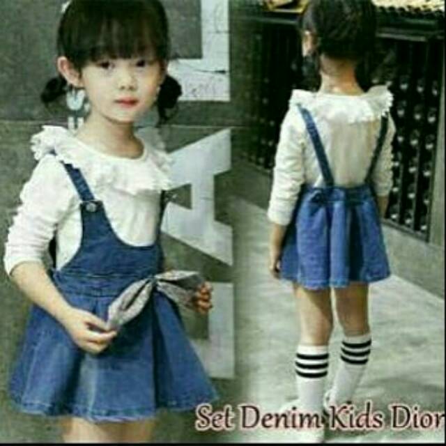 ST DIOR GIRL DENIM / SETELAN ANAK MODIST / DRESS ANAK LUCU IMUT