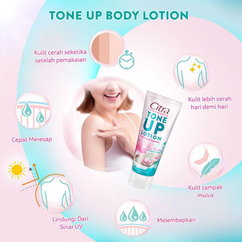CITRA PEARLY WHITE GLOW UV TONE UP BODY LOTION 180ML