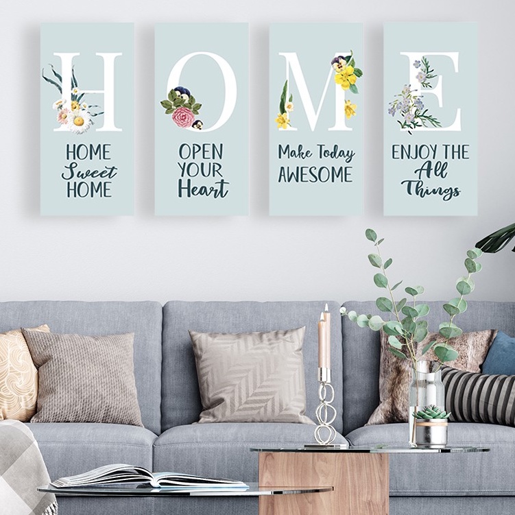 Pajangan dinding Set Sweet Home Wall decor Dekorasi Ruang Tamu