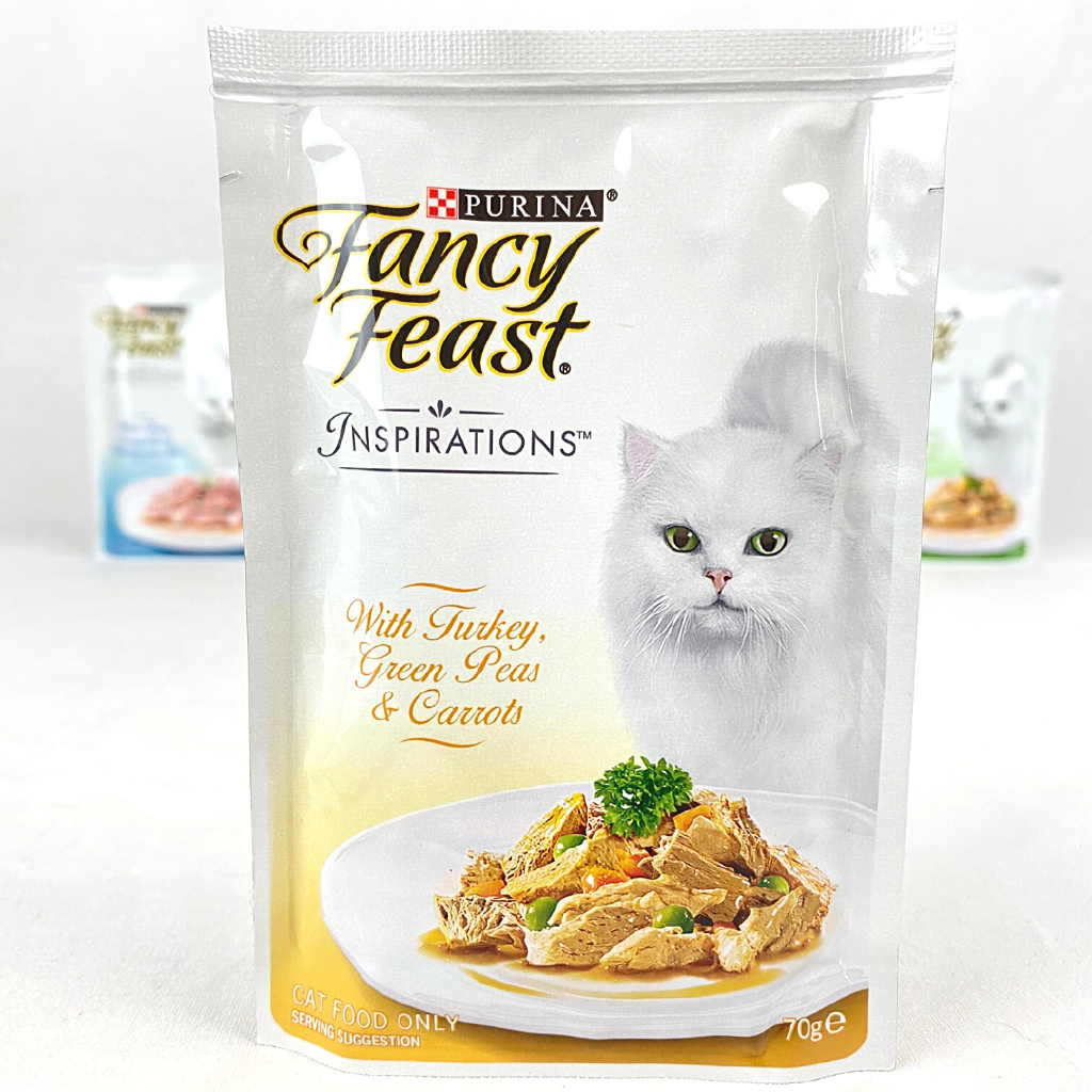 

PURINA Fancy Feast Inspiration TURKEY, Green Peas and Carrot Pouch 70gr