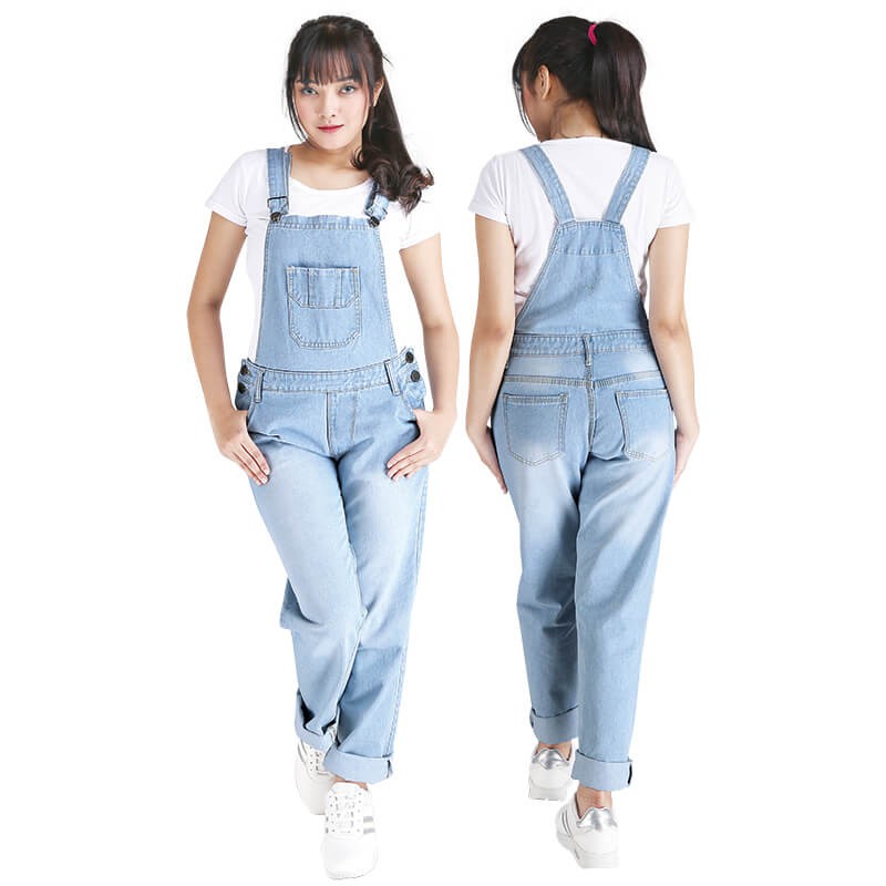 Overall Jeans Denim Wanita Dewasa Celana  Kodok  Cewek 