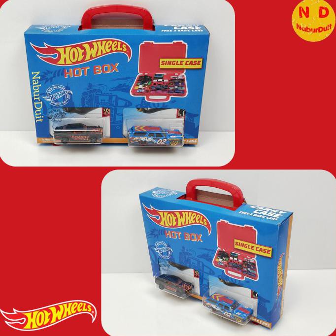 maddox - Hot Wheels Paket Carry Case Koper Kotak Box Original Mattel Hotwheels - Merah