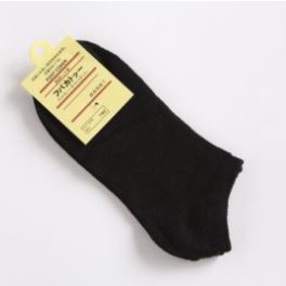 DODORY D060 Kaos Kaki Polos Wanita KaosKaki Spandek Pendek Korea Murah Short Socks-Hitam