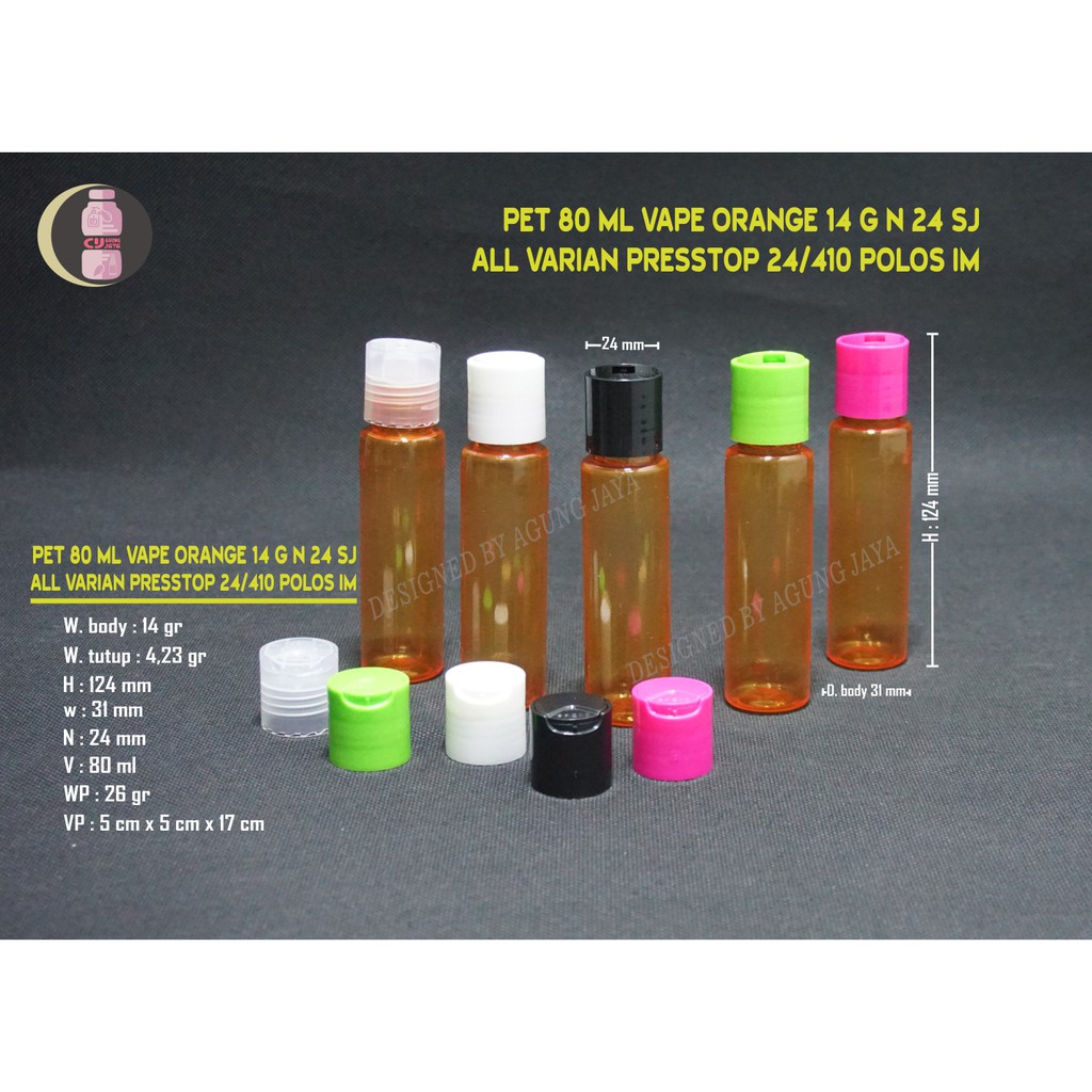 Botol Toner 80 Ml Prestop/Botol Botol Kosmetik/Botol Pet/Empty Bottles/Yk