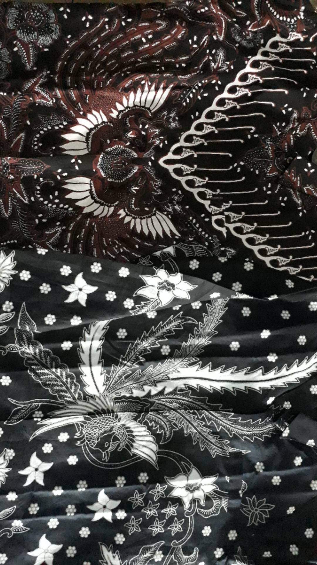 Batik Pria Modern Lengan Panjang Damar Hitam Katun Sragenan  Slimfit Keren Ori Batik Solo By Dewo