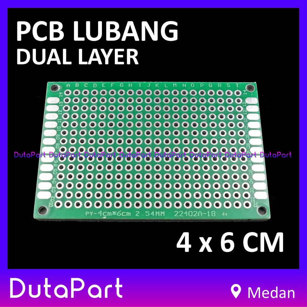 4x6 cm PCB Lubang Dua Sisi Dual Double Layer Side 4*6 Prototype Board