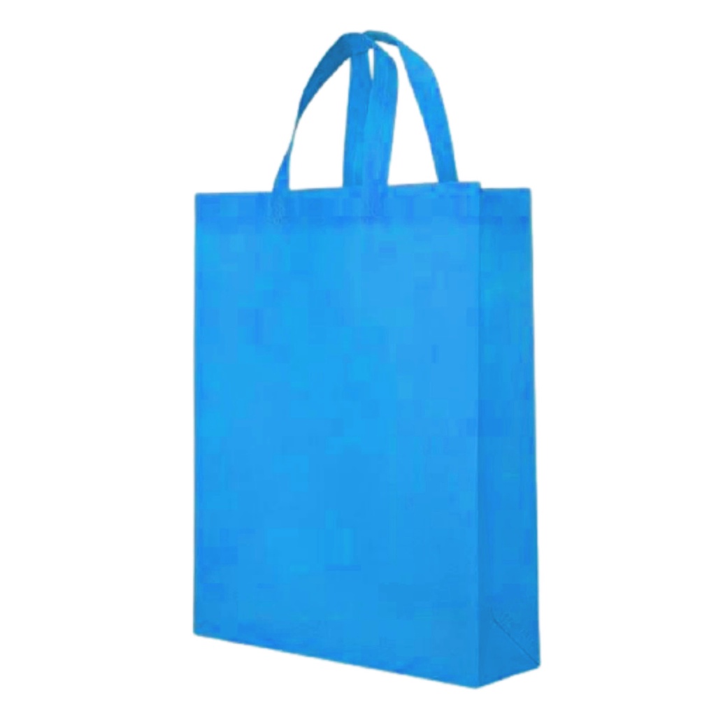 Tas Spunbond Tali 30x40x10 Handle Box / Kotak Goodie Bag Untuk Kantong Belanja Lipat, Sembako, Souveir Ulang tahun / Pernikahan / Hajatan / Pernikahan / Tasyakuran / Syukuran Polos Besar 30x40 Mudah di Kustom Sablon Murah-BIRU POCARI