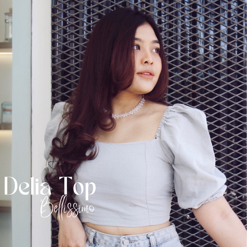 DELIA TOP - crop top linen - sabrina linen