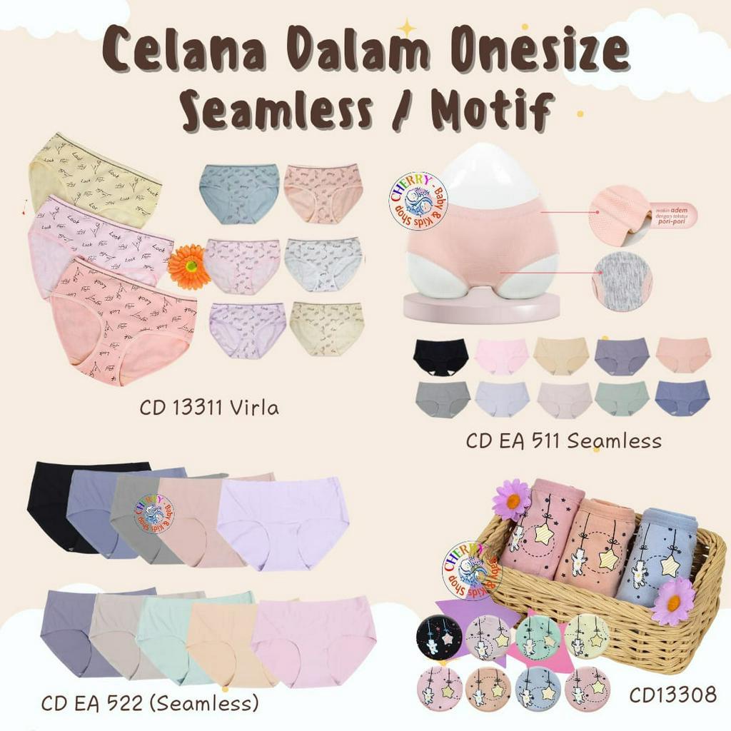 Sorex Celana Dalam Remaja Wanita Seamless dan Motif Kartun ABG Onesize / Celana Dalam Dewasa EA522 / EA511 / 13310 / 13311 / 13308 /35704 CBKS