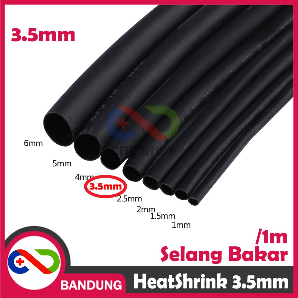 HEATSHRINK 3.5MM HEAT SHRINK SELANG BAKAR SELONGSONG BAKAR PER 1 METER