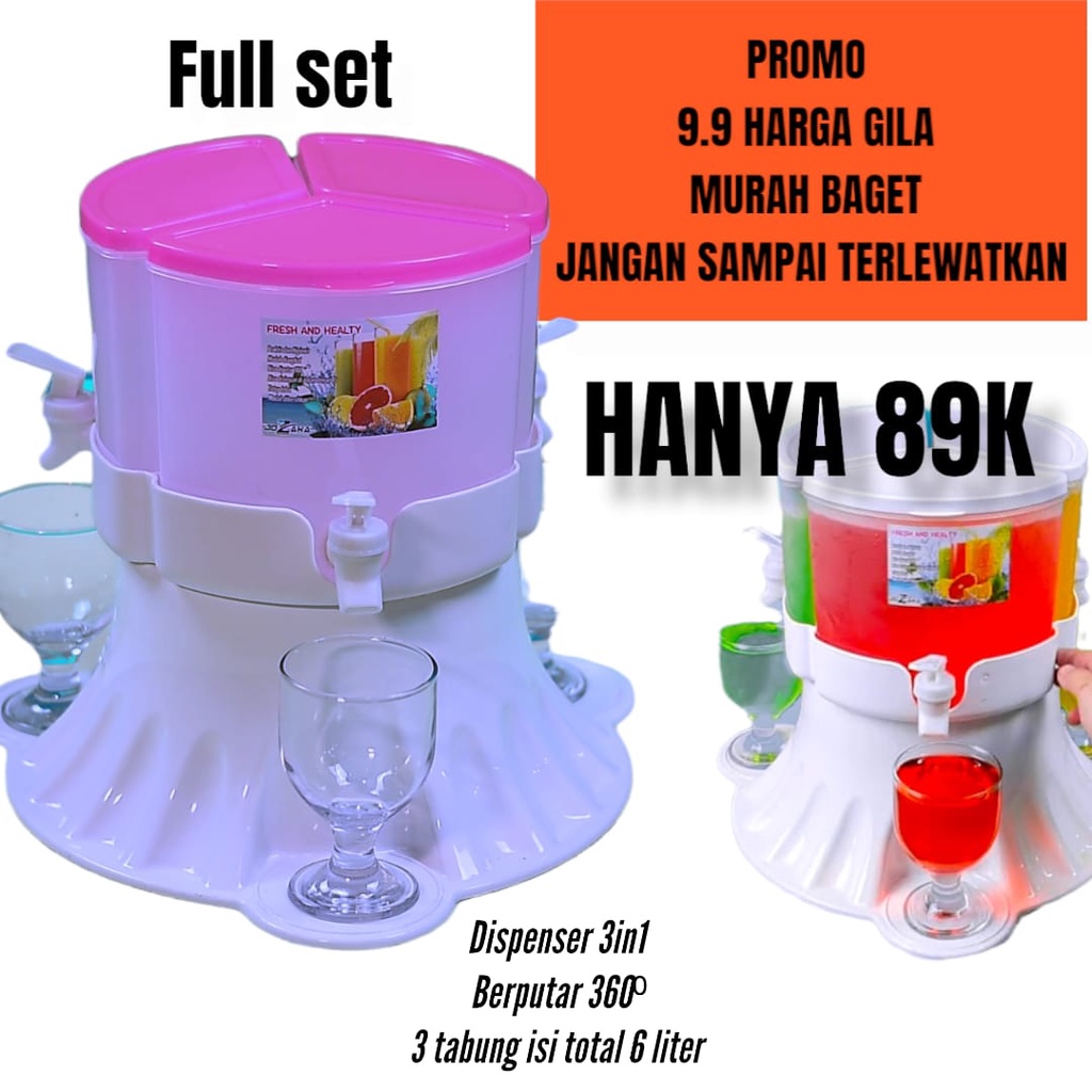 Jual NEW Dispenser 3in1 Putar 360° / Dispenser Jus Kulkas 6 Liter ...