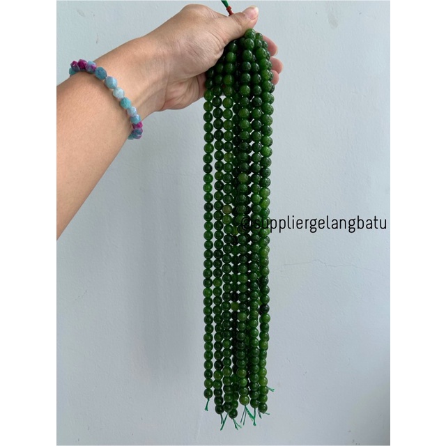 batu black jade aceh serat muda 10mm renceng kalung gelang akik giok bahan kalung gelang anting strap mask kerajinan tangan craft citayam fashion week etink vintage elegan bali manik crystal perhiasan