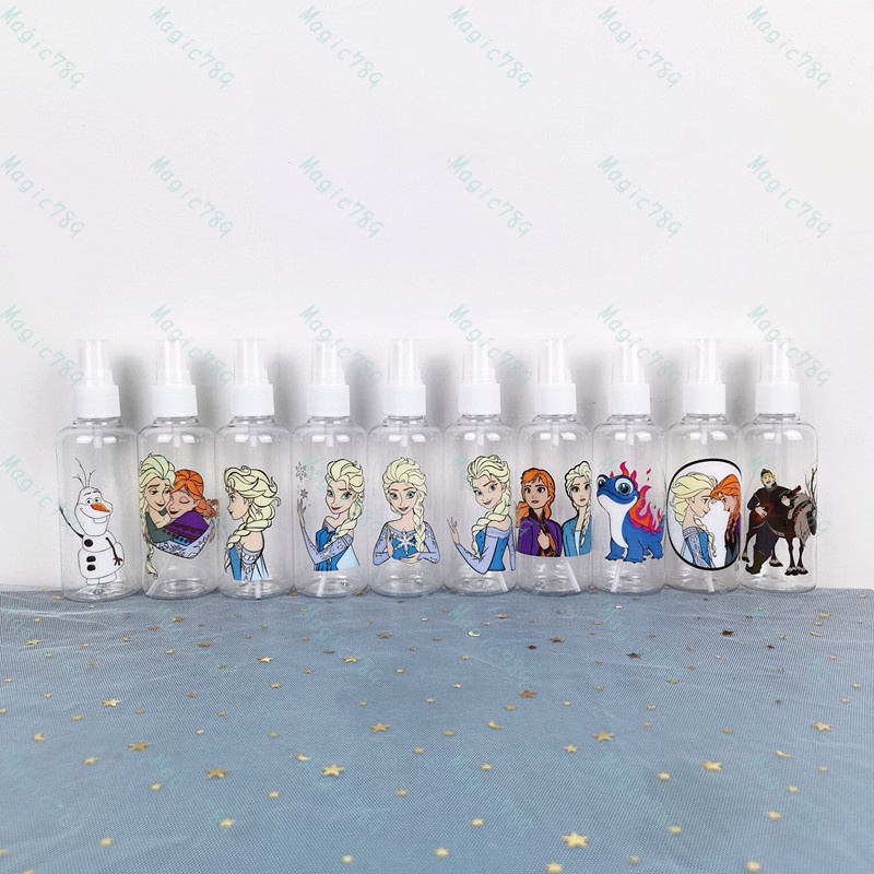 Magic789 Lovely Frozen Elsa Spray Bottle for Cosmetic 100ML Plastic Cartoon Travel Size Bottles