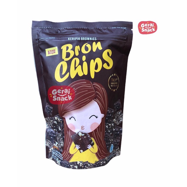 Bron Chips Keripik Brownies Kering Aneka Rasa Best Seller 60g