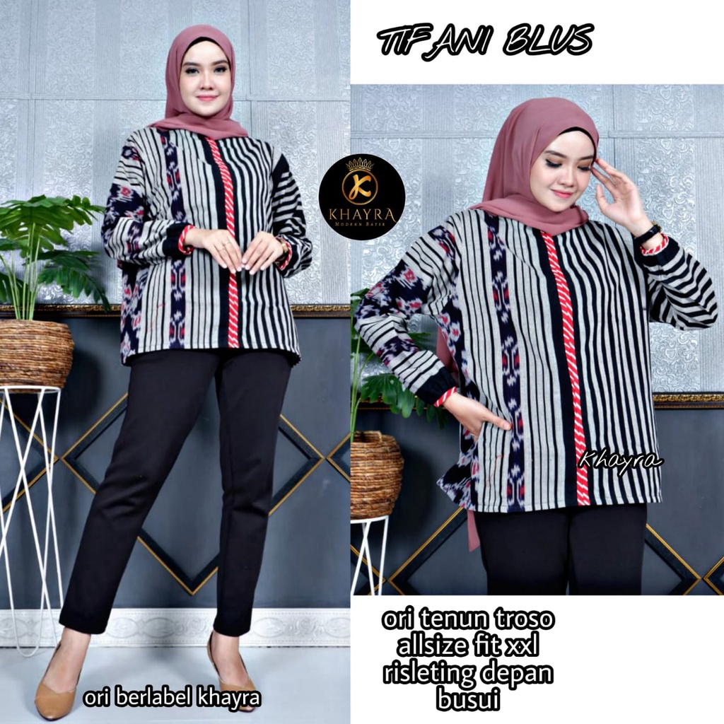 Blus Batik Tenun Tifani