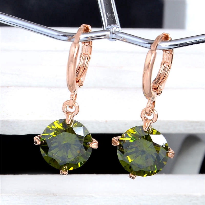 Baru Fashion Anting-Anting Bertatahkan Berwarna Zircon