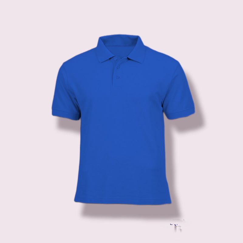 Baju Polo Shirt Kaos Kerah, Kaos Polos - Warna Biru Tua