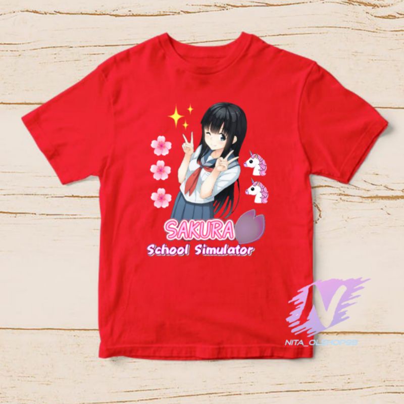 kaos anak sakura school simulator baju sakura school simulator anime