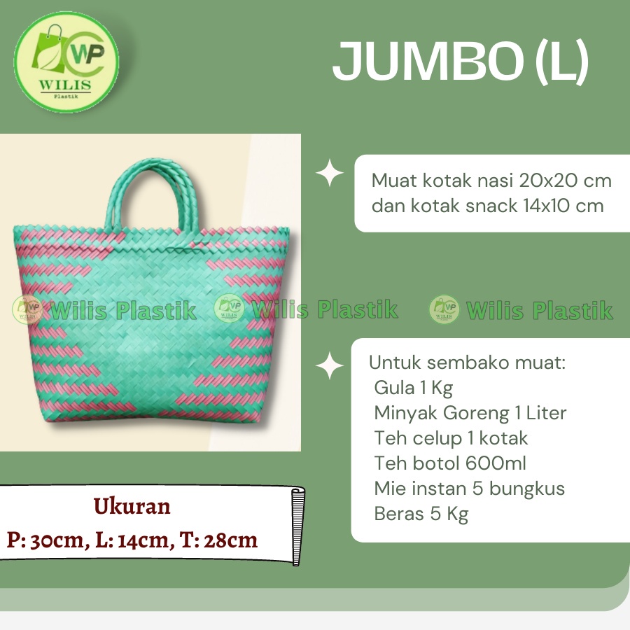 Tas Anyam Hampers READY STOCK Bahan Plastik Strapping Tebal untuk Parcel Souvenir Hajatan Jinjing