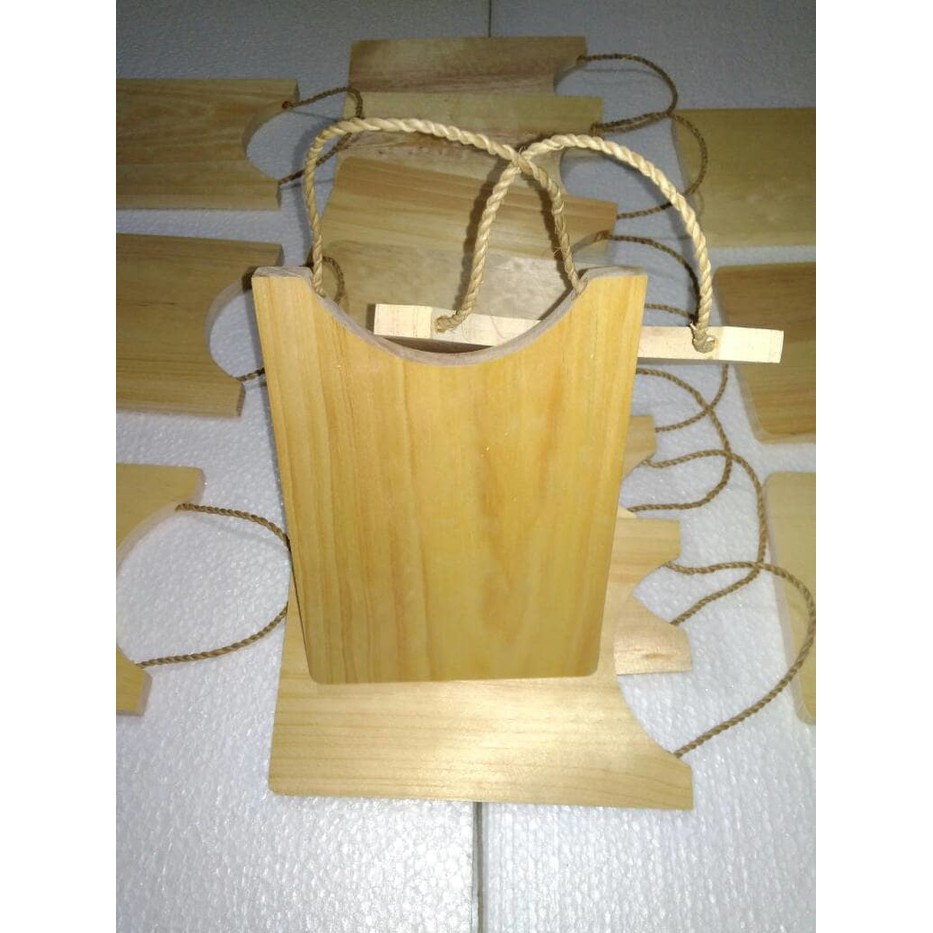 Talenan Kayu Tali Model U 21,5 x 15 x 1,5 / Wooden Cutting Board