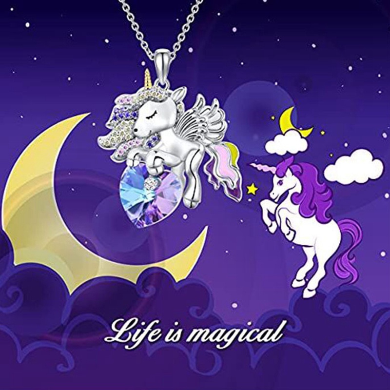 Kalung Liontin Unicorn / Malaikat Lucu Untuk Anak Perempuan / Wanita