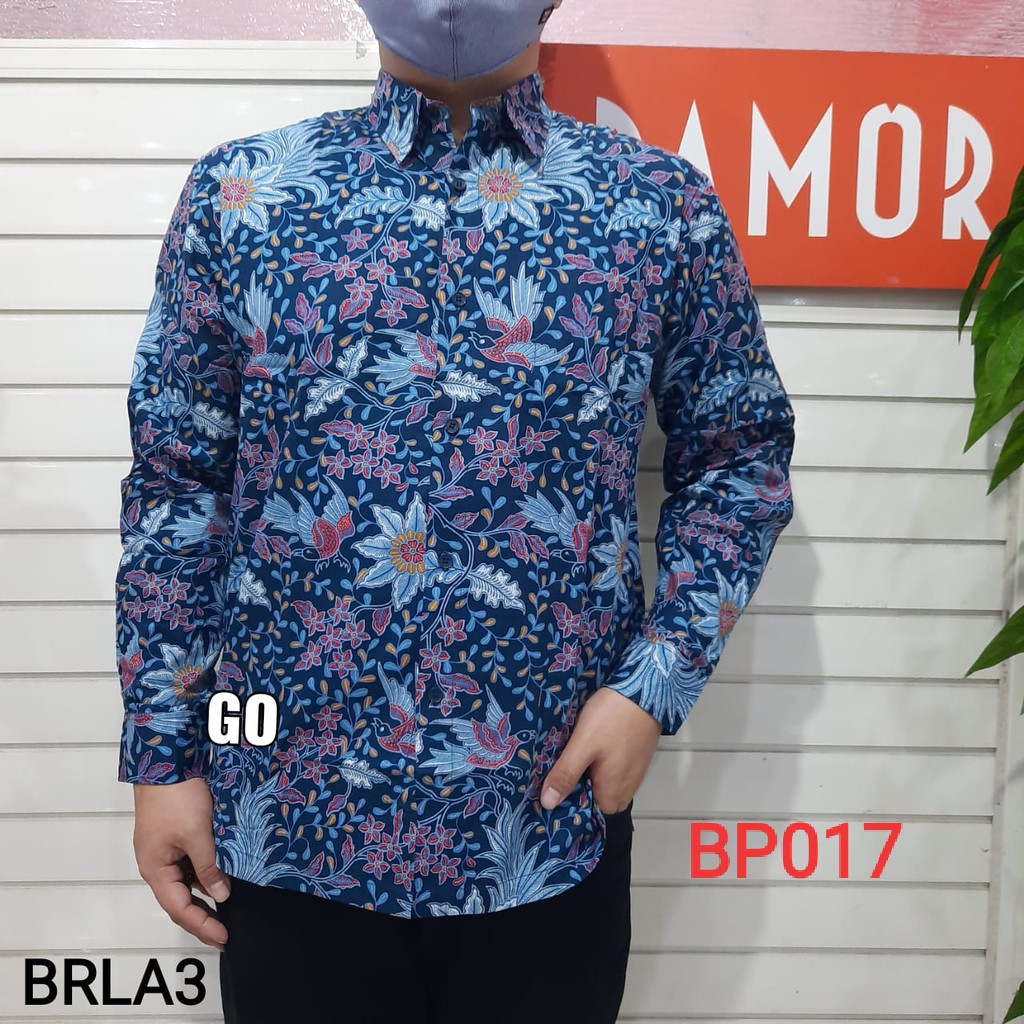 gof BRLA DAMOR (CRESSIDA) BATIK Cowok Pakaian Pria Kemeja Batik Reguler Lengan Panjang