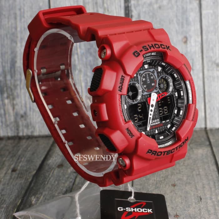 TERMURAH G Shock GA 100 Tali Merah Jam tangan pria digital skmei xiaomi band Diskon