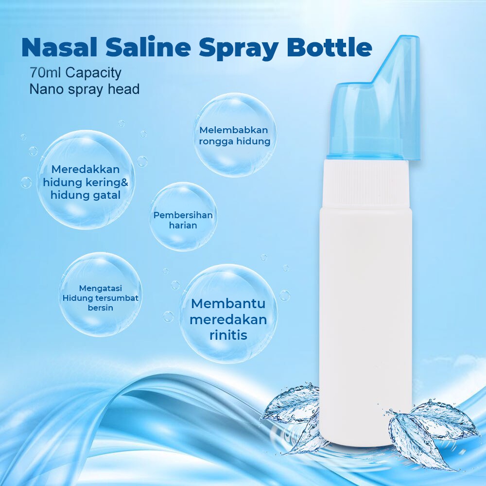 Nasal Spray Bottle Botol Cuci Hidung Neti Pot Mini Portable 70ML - nasal spray