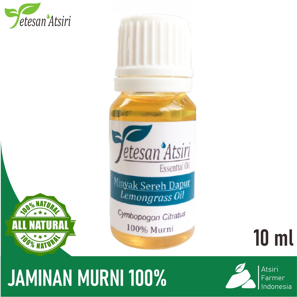 10ml minyak atsiri sereh dapur serai murni 100% lemongrass pure essential oil aromatherapy diffuser