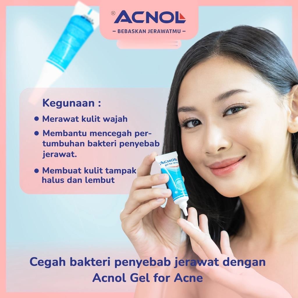 ★ BB ★  Acnol Gel For Acne 10gr - Obat Jerawat - Menghambat tumbuh Jerawat