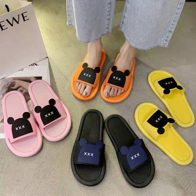 Sandal Wanita Kekinian Sandal Selop Mickey XXX