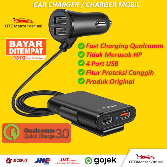 Charger Mobil Fast Charging 4 PORT QUALCOMM / Car Charger