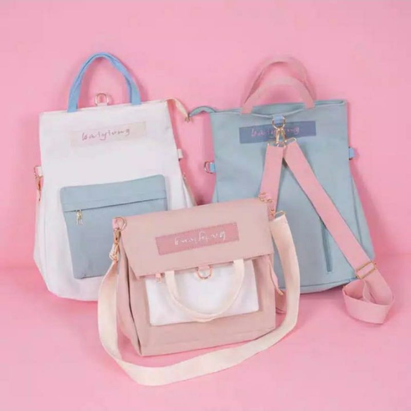 dem_sare / DS1047 - TAS CASUAL 3IN1 Bisa Ransel Selempang Jinjing - Tas Ransel Selempang Handbag