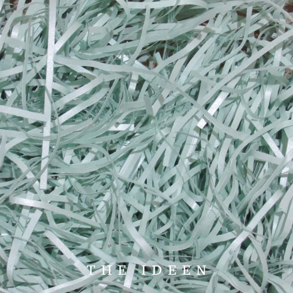 THE IDEEN - SHREDDED PAPER 30 GRAM |WARNA-WARNI | KERTAS CACAH POTONG KUALITAS PREMIUM | STRIP SERUT WARNA-WARNI ISIAN BOX HAMPERS PACKING PINK BIRU HIJAU