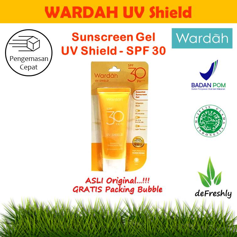 ❤ defreshly ❤ Wardah SUNSCREEN | Sun Care Sunblock Gel SPF 30 SPF35 Tabir Surya UV Shield Essential - 40ML