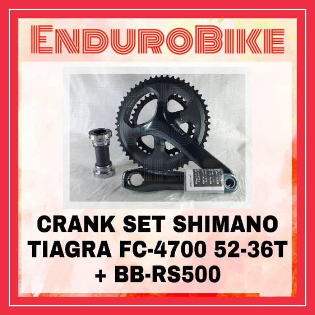 CRANK SET SHIMANO TIAGRA FC-4700 52-36T 170mm DOUBLE DUAL SINGLE 10 SPEED