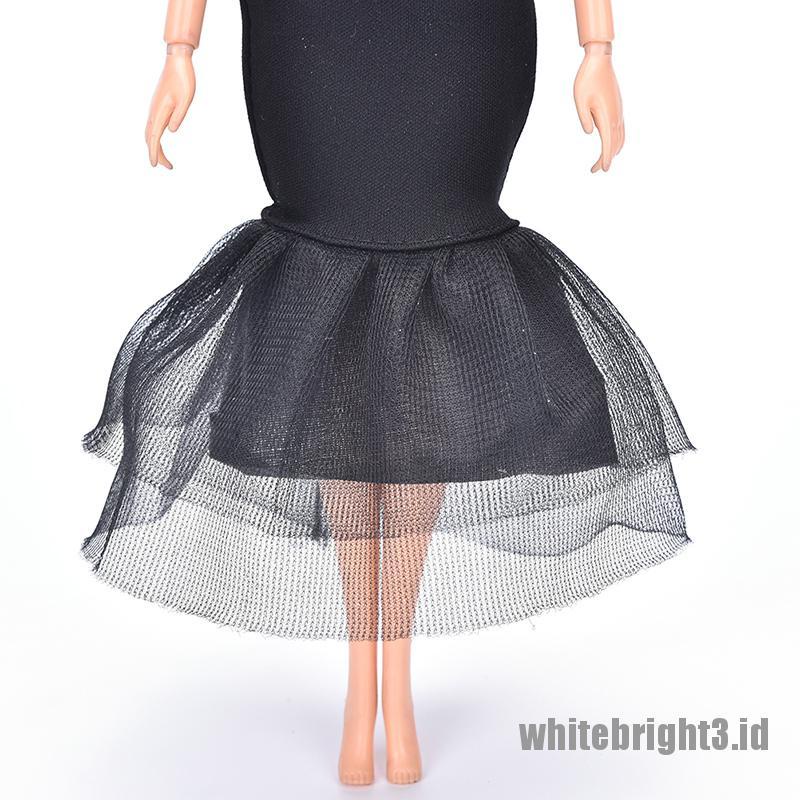 (white3) Dress Handmade Untuk Boneka Barbie 11 1 / 2
