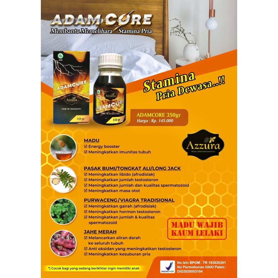 

Madu Adam Core | Madu Azzura | Madu Alami | Madu Kesehatan | Madu Pria Dewasa | Meningkatkan vitalitas | 350gr