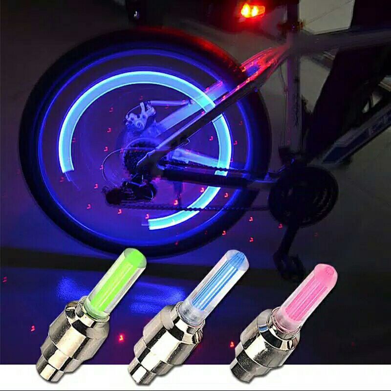 Tutup Pentil LED Ban Motor Mobil Sepeda Bike Car Tyre Neon Wheel LED