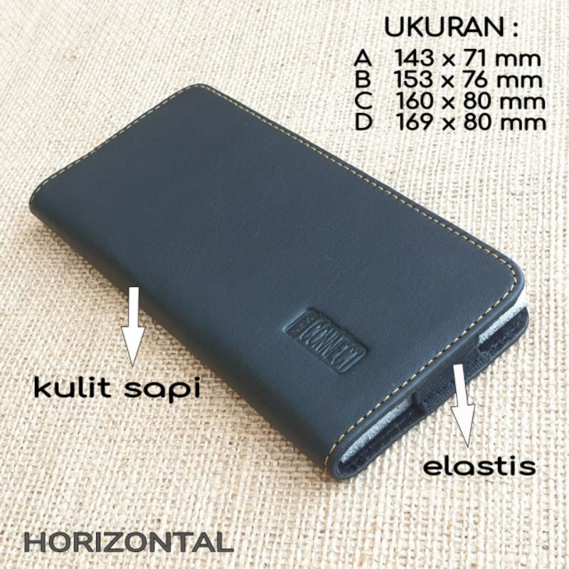 Leather case samsung iphone vivo xiaomi oppo model slim fit