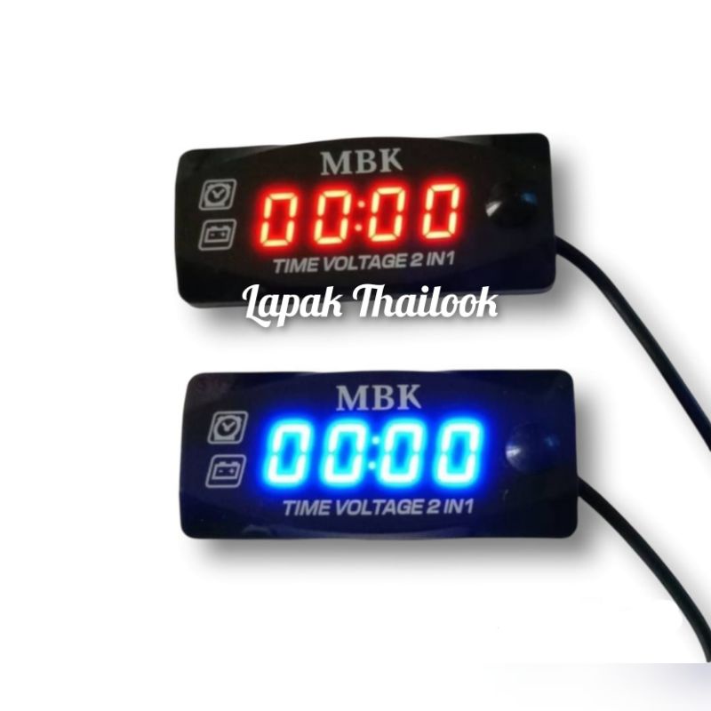 Voltmeter Motor Jam Digital 2 in 1 Voltmeter Amper Aki Jam Digital