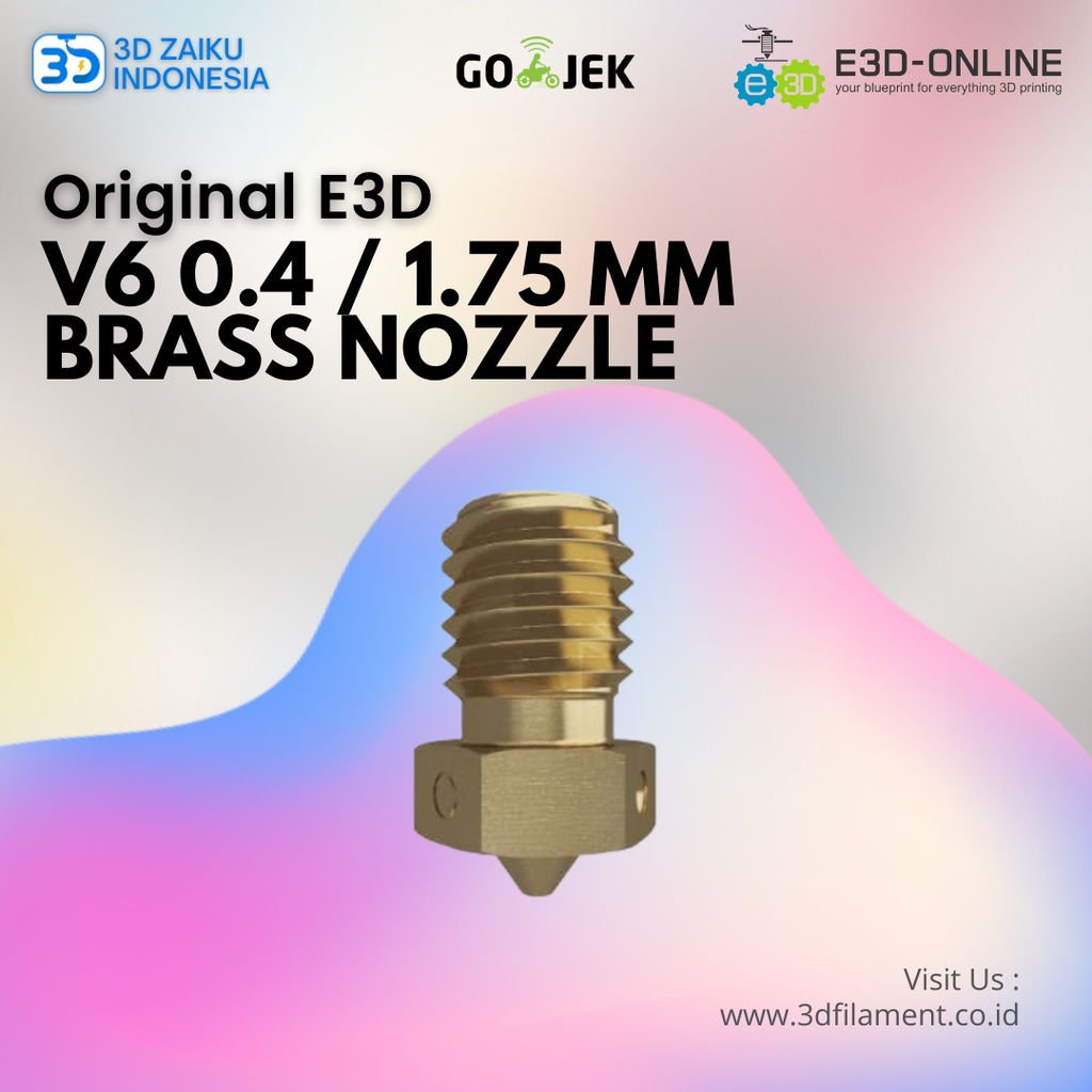 Original E3D V6 0.4 / 1.75 mm Brass Nozzle from UK