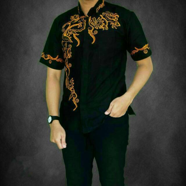 Kemeja Batik Pria PPBTK07 Modern Lengan Panjang Casual Modis Trendy Masa Kini M L XL ASLI PEKALONGAN