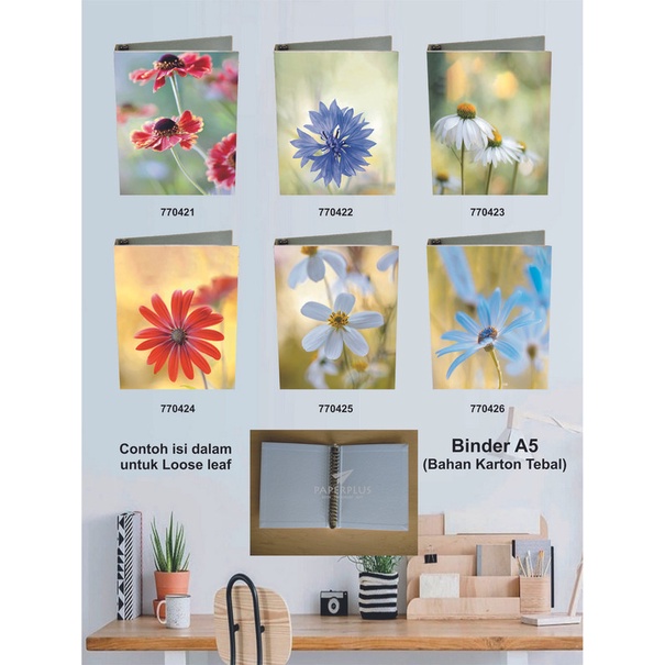 

Binder A5 / Binder Note A5 / Bunga / Set 2924