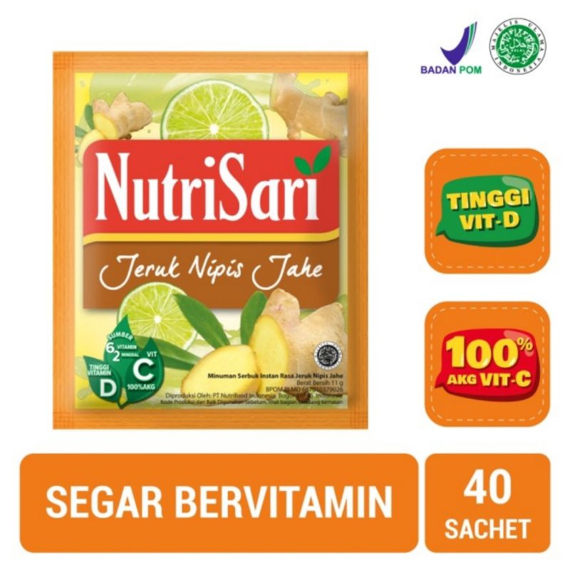 

Nutrisari Jeruk Nipis Jahe 1 Pack isi 40 Sachet