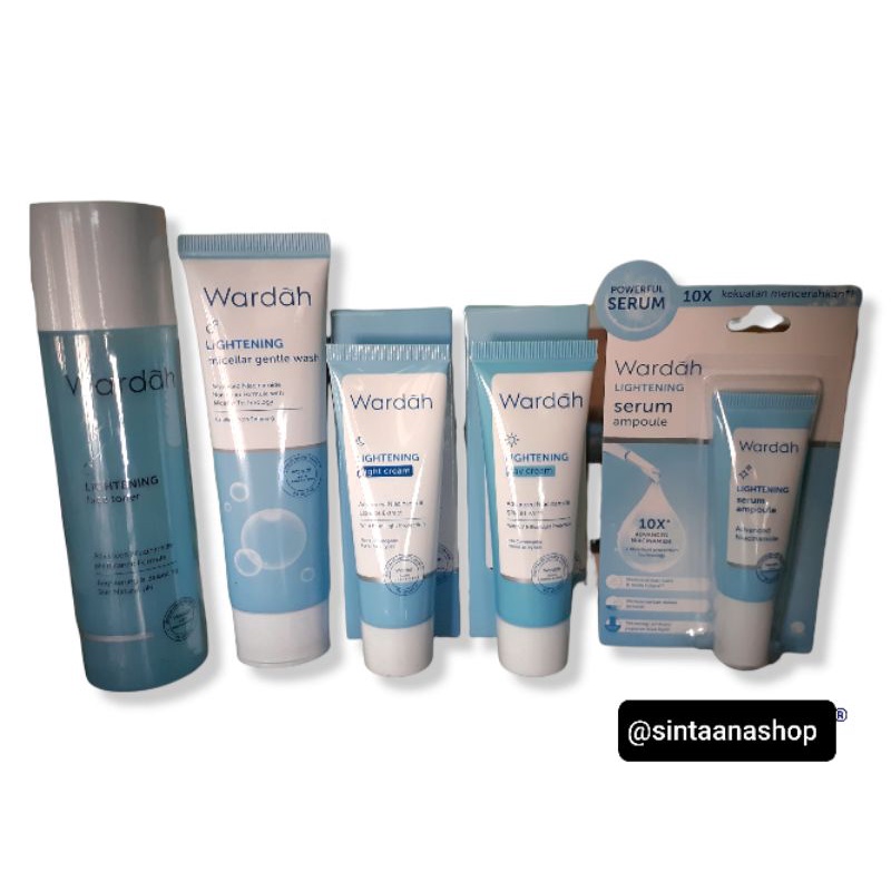 Wardah Lightening Paket Skincare | Wardah Lightening Series 5 in 1