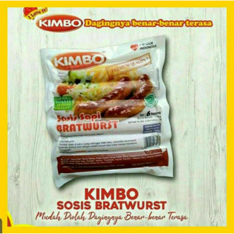 

Kimbo Bratwurst Sosis Original 500gr isi 7