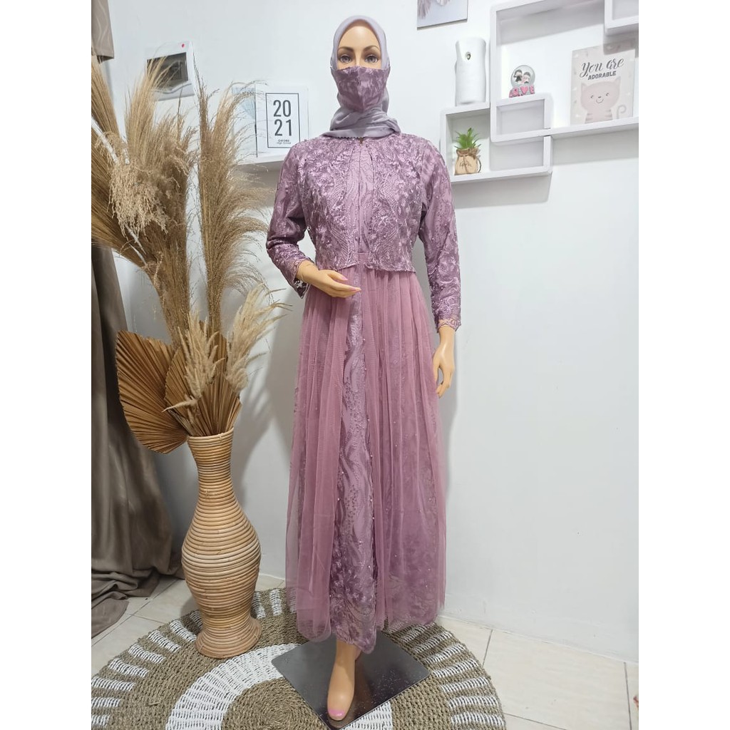 PROMO LONG GAMIS TULLE BUSUI / LONG GAMIS PESTA