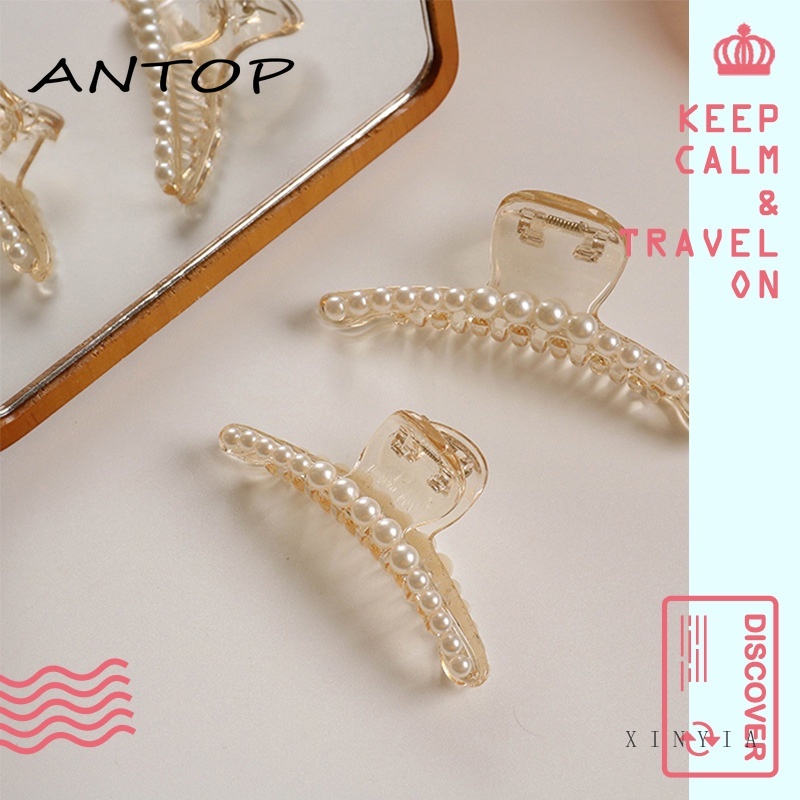 Jepit Rambut Aksen Mutiara Gaya Elegan Untuk Wanita ANTOP