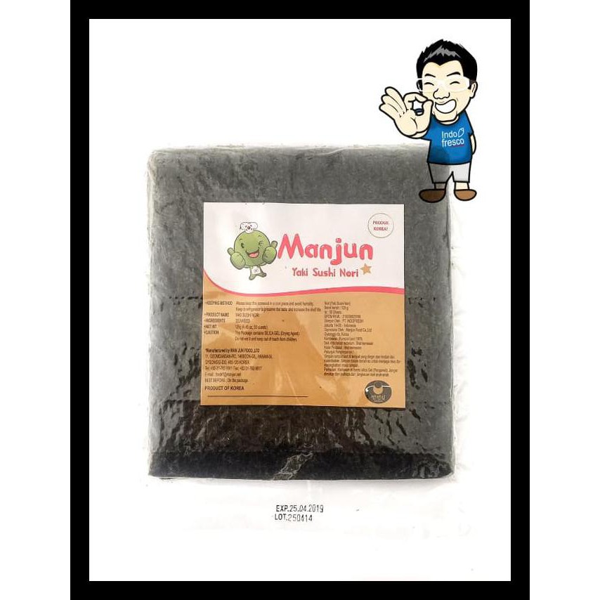 

Manjun Yaki Sushi Nori- Dried Seaweed- Rumput Laut Sushi 50Pc Terlengkap